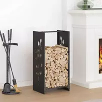 Stovas malkoms, juodos, 40x30x80 cm, šaltai valcuotas plienas