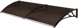 Durų stogelis HATIS, 120x210 cm, tamsintas rudai