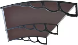 Durų stogelis HATIS, 150x210 cm, tamsintas rudai