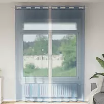 Voile užuolaidos su įvorėmis, 2vnt., karališka mėlyna