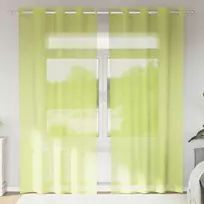 Voile užuolaidos su įvorėmis, 2vnt., obuolio žalios, 140x245cm