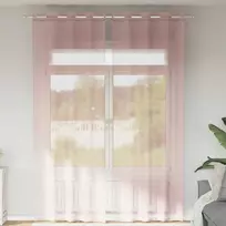 Voile užuolaidos su įvorėmis, 2vnt., rožinės spalvos, 140x300cm