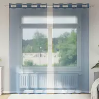 Voile užuolaidos su įvorėmis, 2vnt., karališka mėlyna