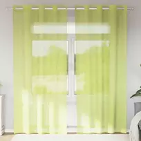 Voile užuolaidos su įvorėmis, 2vnt., obuolio žalios, 140x225cm