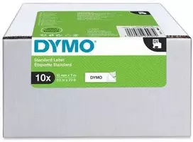 DYMO S0720530 D1 Juostelė 12mm x 7m (balta / juodas šifras) - 10 vnt.