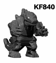 Konstruktorius Godzilla figūrėlė HeroBricks, 10 cm