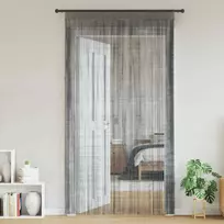 Virvelinės užuolaidos, 2 vnt., antracito spalvos, 100x250 cm