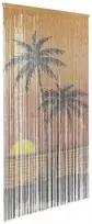 Vabzdžių durų užuolaidos, palmės spaudinys, 100x220cm, bambukas