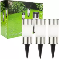 Soliariniai sodo šviestuvai SOLAR LED Inox, 3 vnt.