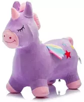 Megaleg Pliušinis šokinėjantis vienaragis, violetinis (nuo 18 mėn.)