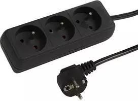 Blow PR-370P 3 lizdų maitinimo ilgintuvas su įžeminimu 3m juodas 3x1.5mm