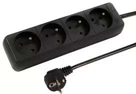 Blow PR-470P tinklo ilgintuvas 4 lizdai su įžeminimu 5m juodas 3x1.5mm