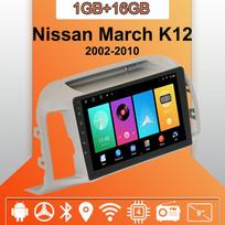 Car Radio Android Auto Carplay For Nissan March K12 2002-2010 Multimedia Player Head Unit Stereo GPS Navigation BT WIFI 1+16GB 1+16GB