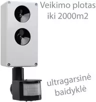 Profesionali ultragarsinė baidyklė 2000m2