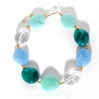 Vintage Design Exaggerated Acrylic Necklace for Women Fashion Clavicle Chain Necklaces žalia