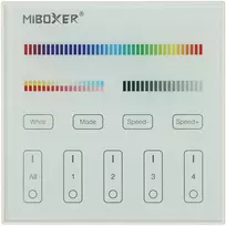 SIENINIS NUOTOLINIO VALDYMAS LED AŠVIETIMO VALDIKLIEMS T4 2,4 GHz, MONO, CCT, RGB, RGBW, RGBCCT (RGBWW) MiBOXER