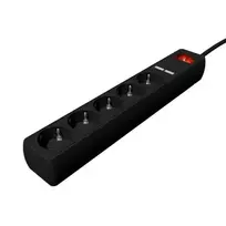 EnerGenie | Prailgintuvas su USB įkrovikliu, 5 lizdai, 1,5 m, Juodas | SPG5-U2-5-02