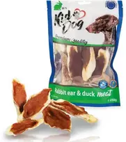 KIDDOG Meat triušių ausys su antiena 250g