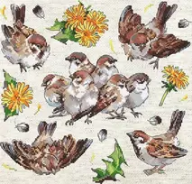 Letistitch Kryželiu siuvinėjimo rinkinys "Žvirbliai" 23x22cm SLETIL8803