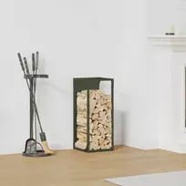 Malkų lentyna Olive Žalias 25x25x60 cm Šaltai valcuotas plienas