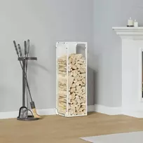 Malkų stovas Baltas 25x25x80 cm Šaltai valcuotas plienas