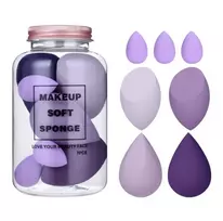 Makiažo kempinėlės, violetinės, 7 vnt.