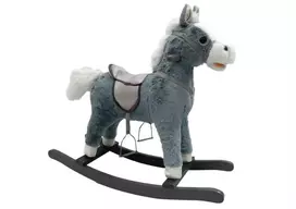 Lean Toys Supamasis arkliukas 74 cm, pilkas
