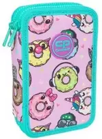 Forminis dviejų skyrių penalas su priedais CoolPack Jumper 2 Happy donuts