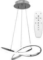 Pakabinamas šviestuvas Toolight Modernus LED Šviestuvas Ring+nuotolinio valdymo pultas APP389-CP Chrominis