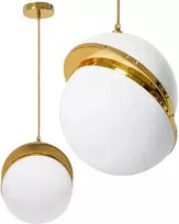 Pakabinamas šviestuvas Toolight Šviestuvas lubinis stiklo akrilo rutulys Baltas/Gold APP481-1CP