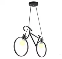 Pakabinamas šviestuvas Toolight Dviračio lubų lempa, pakabinama JUODA MODERN XXL 68x43 cm LOFT STILIUS