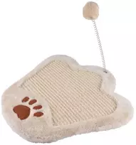 Homea Cat draskymasis letenos formos su pomponu, 35 x 35 x 23 cm, smėlio spalvos