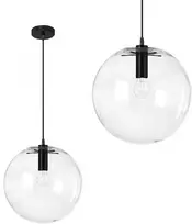 Pakabinamas šviestuvas Toolight Šviestuvas lubinis stiklo Lassi Juodas 30 cm