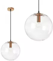 Pakabinamas šviestuvas Toolight Pakabinama stiklinė lubinė lempa Lassi 20 cm Rose auksinis