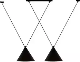 Pakabinamas šviestuvas Toolight Šviestuvas lubinis Loft juodas shine APP548-2CP