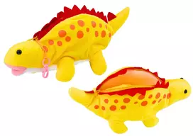 Pliušinis penalas Dinozauras, geltonas