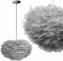 Pakabinamas šviestuvas Toolight Šviestuvas lubinis iš plunksnu Gray APP334-3CP