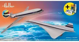 Heller Concorde ir Caravelle 1/100 dovanų rinkinys su dažais, klijais