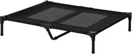 "PawHut Dog Lounger" pakeliamas lauko gultas ir sofa šunims, Oksfordo juoda, 92x76x18cm