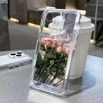 Transparent Flower Case For Samsung Galaxy A55 5G Fundas S24 Ultra S23 S22 S21 S20 FE S10 Plus A54 A53 A52s A15 Soft TPU Covers For SamsungS24