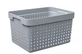 Plastikinė dėžė Seoul L NHG 20.9x26.8x35.7cm pilka