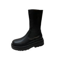 Elegant Long Thigh High Boots for Women Goth Platform Thick High Heel Black Over The Knee Boots Autumn Sexy Women Botas De Mujer 35