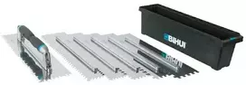 Dantytų glaistyklių 480x130mm rinkinys 9vnt. BIHUI