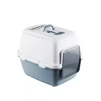 Stefanplast Kačių tualetas uždaras Cathy Comfort 58x45x48cm balta mėlyna
