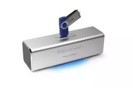 Technaxx MusicMan, baterie 600 mAh, FM-Radio, USB, sidabrinis