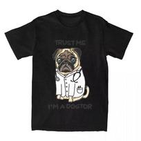 Pasitikėk manimi, aš esu Šuo-daktaras Mopsas Vyrai Moterys Marškinėliai Juokingi Mopsų Šunys Šuniukai Marškinėliai T-Shirt Suaugusiųjų Drabužiai M juoda