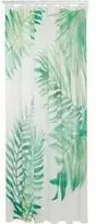 Vonios dušo užuolaida Sealskin Leaves, žalia (180x200)