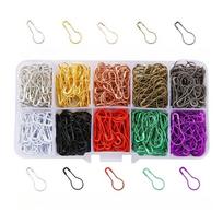 300 PCS Metal Gourd Safety Pins, Safety Bulb Pins, Calabash Pin, Gourd Pin for Knitting Stitch Markers, DIY Craft (10 Colors) gray