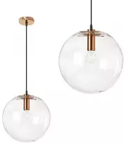 Lubinis šviestuvas Toolight Šviestuvas lubinis stiklino Lassi Rose Gold 25 cm