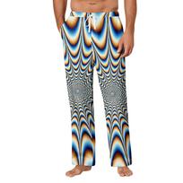 Men's Drawstring Pocket Casual Pants Light Print Pocket Casual Pants (Home Pajamas Style) XXXL mėlyna